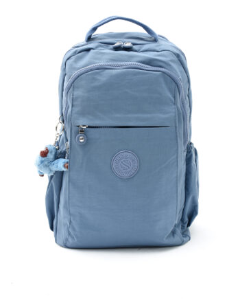 Sanmorris waterproof laptop backpack in blue with adjustable straps and multiple pockets