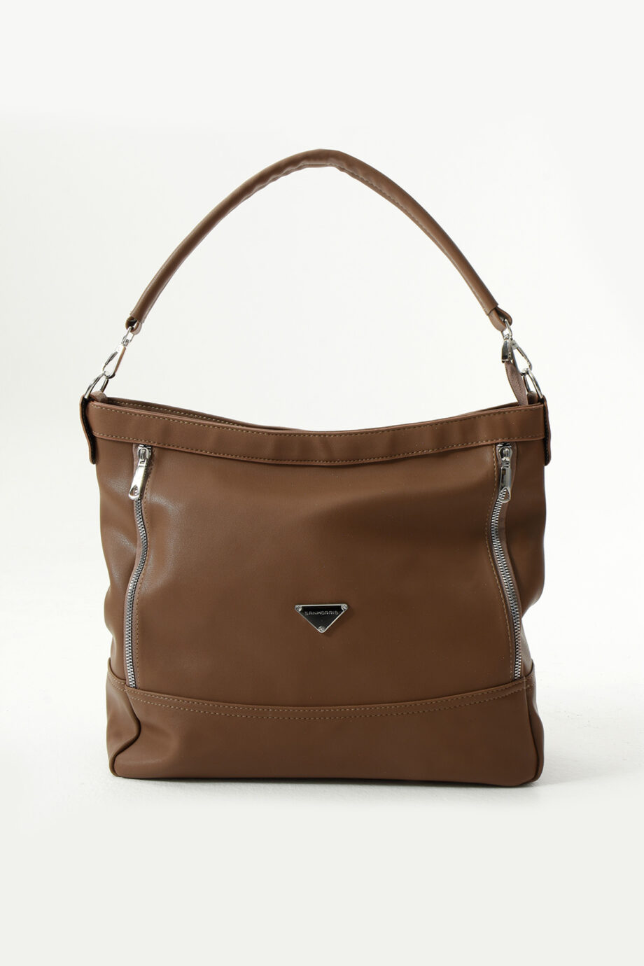 High-quality faux leather hand and shoulder bag in versatile color