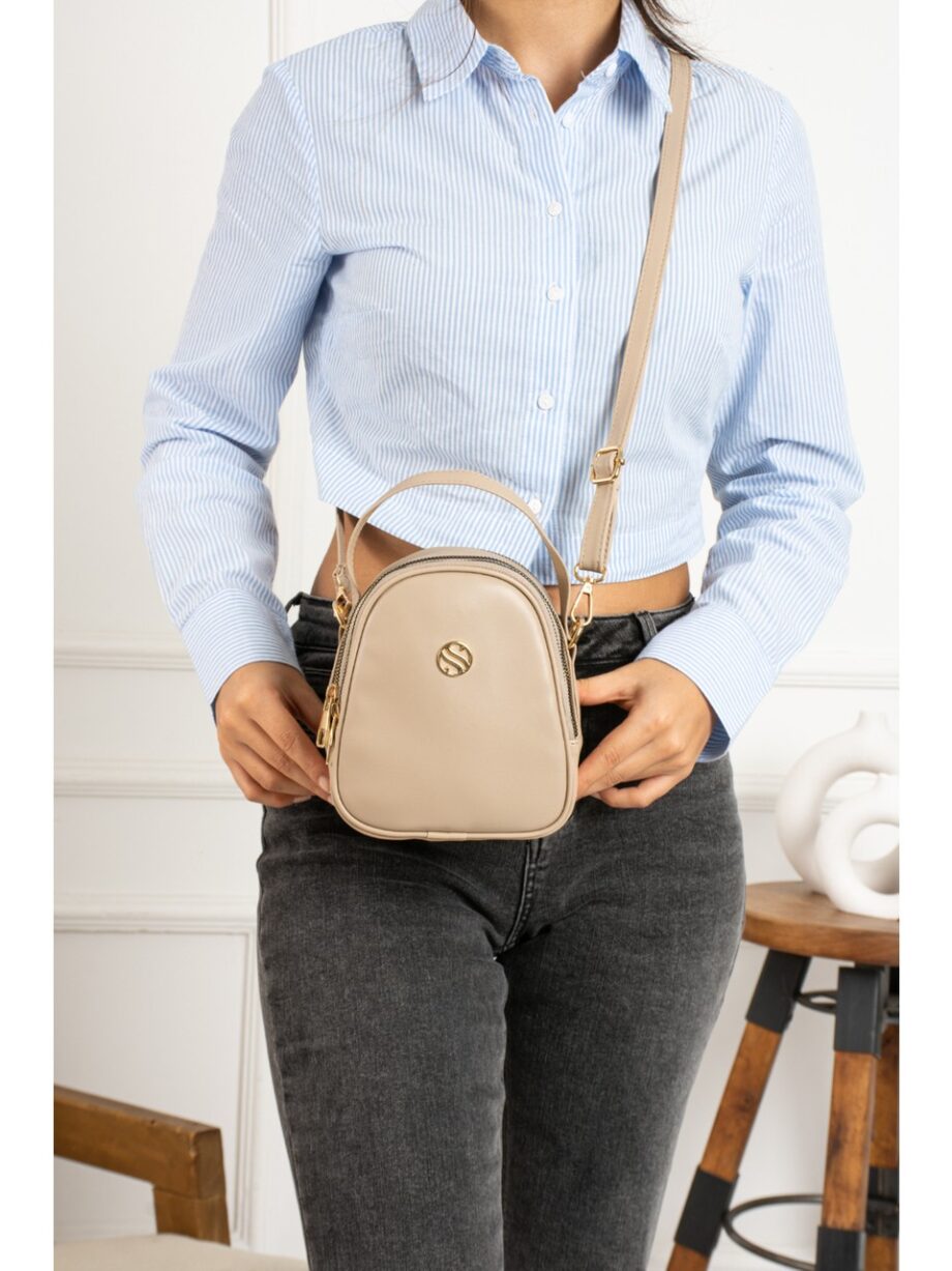 Sanmorris mini shoulder bag in high-quality synthetic leather